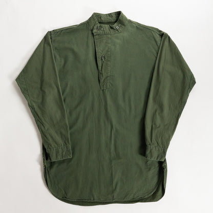 1950s "Swedish Army" Olive Cotton Pullover Shirt