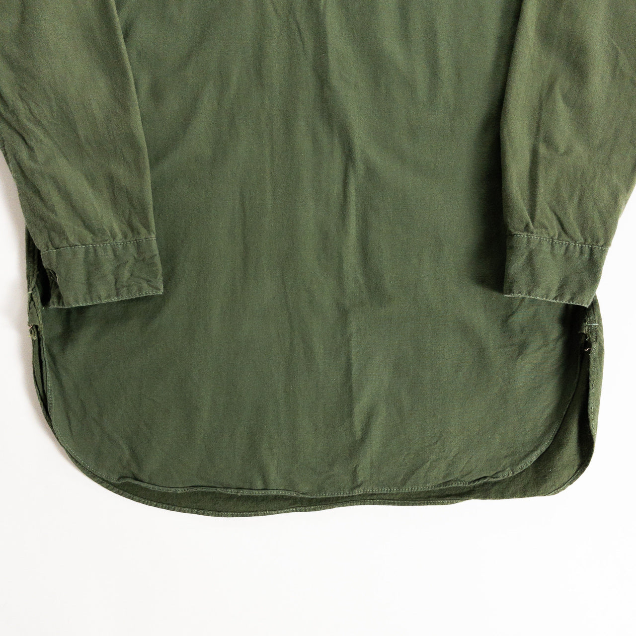 1950s "Swedish Army" Olive Cotton Pullover Shirt