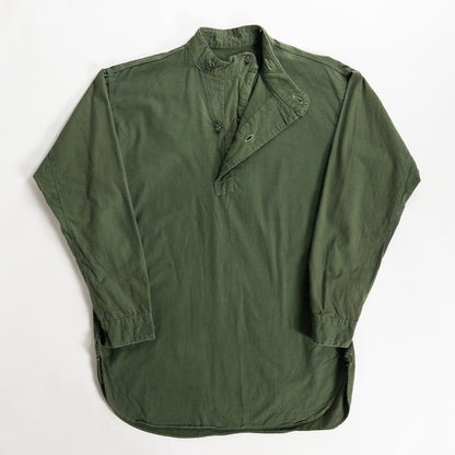 1950s "Swedish Army" Olive Cotton Pullover Shirt