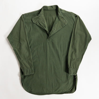 1950s "Swedish Army" Olive Cotton Pullover Shirt
