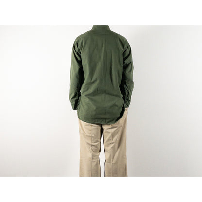 1950s "Swedish Army" Olive Cotton Pullover Shirt