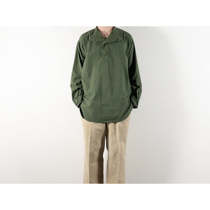 1950s "Swedish Army" Olive Cotton Pullover Shirt