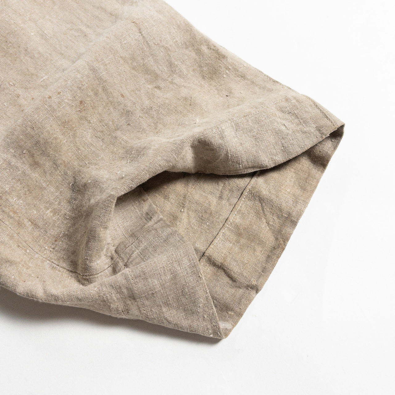 1930-40s "French Vintage" Brown Beige Linen Work Trousers