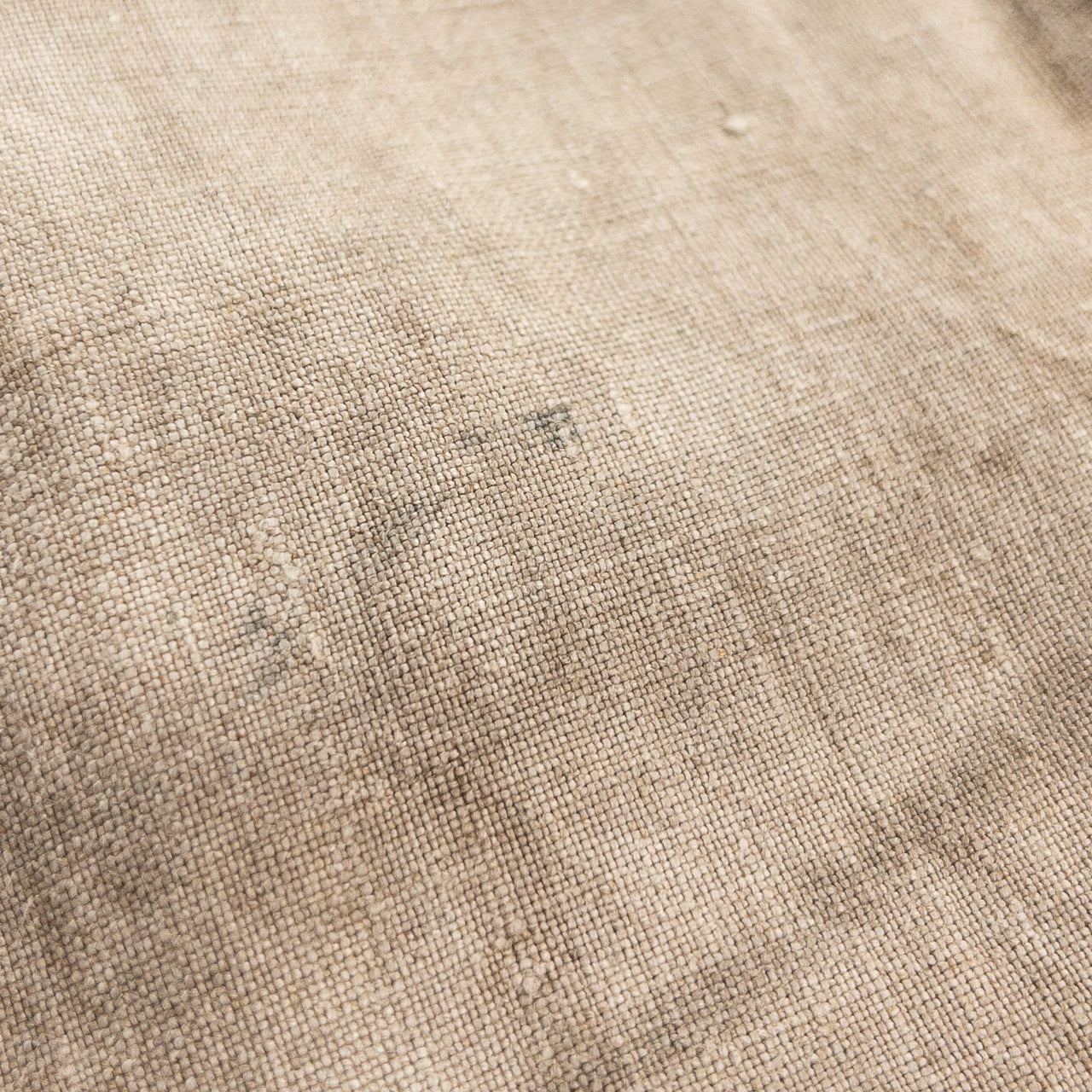 1930-40s "French Vintage" Brown Beige Linen Work Trousers