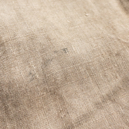 1930-40s "French Vintage" Brown Beige Linen Work Trousers