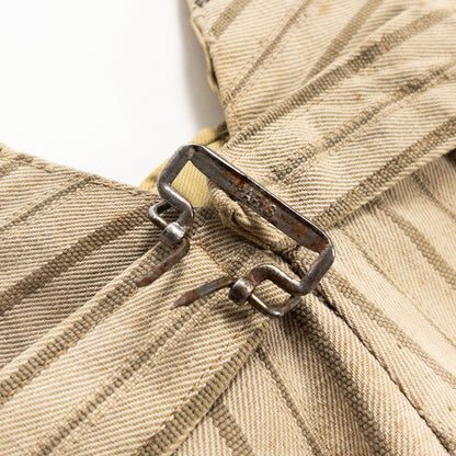1920-40s "French Vintage" Light Brown Stripe Patch Work Trousers