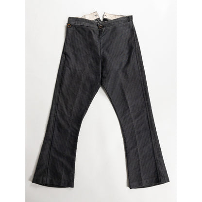 1930-40s "French Vintage" Gray Stripe Cowboy Trousers
