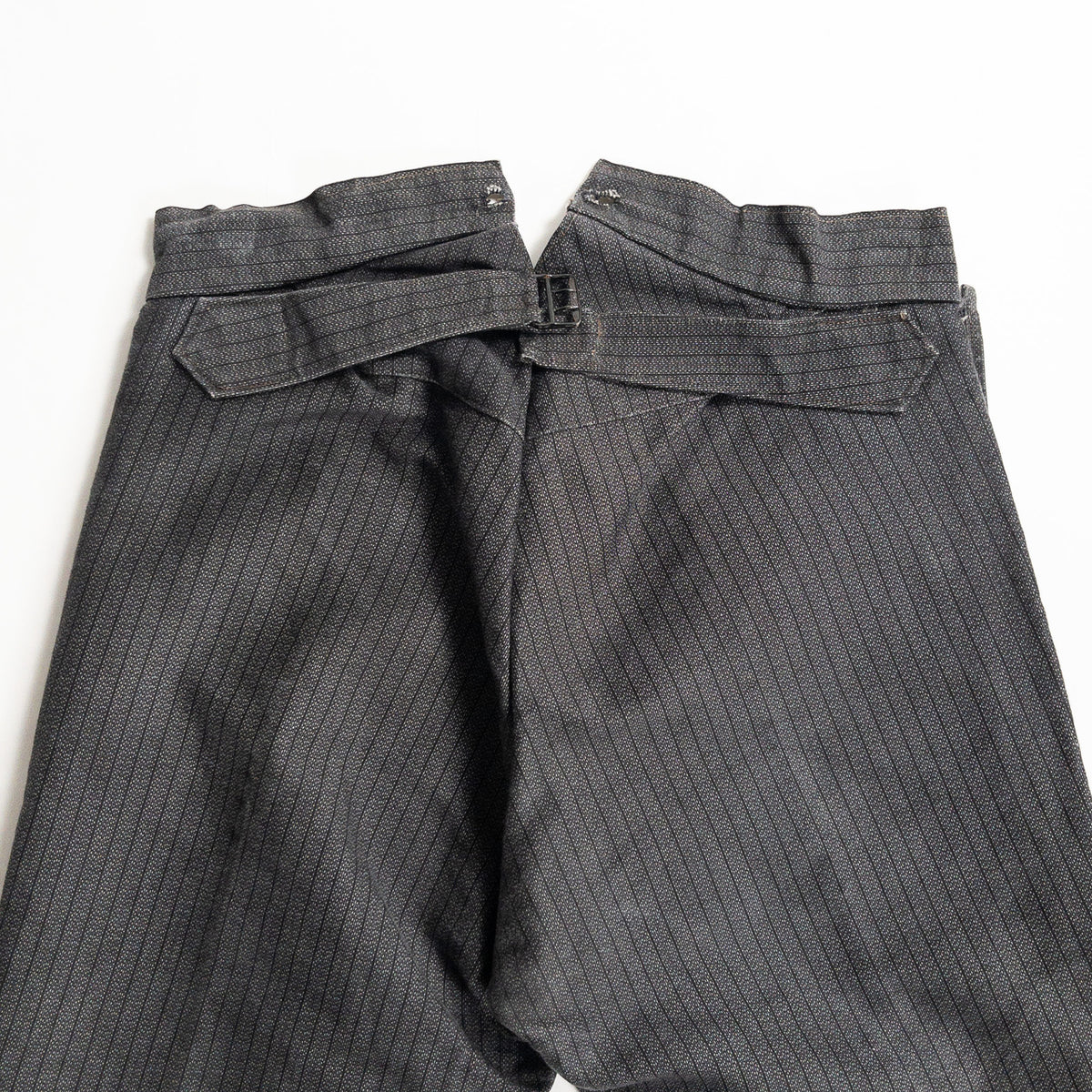 1930-40s "French Vintage" Gray Stripe Cowboy Trousers