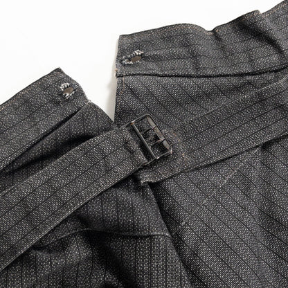 1930-40s "French Vintage" Gray Stripe Cowboy Trousers