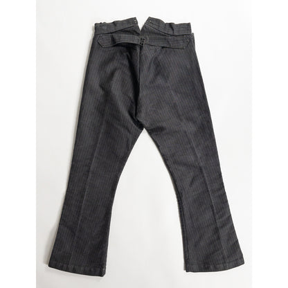 1930-40s "French Vintage" Gray Stripe Cowboy Trousers