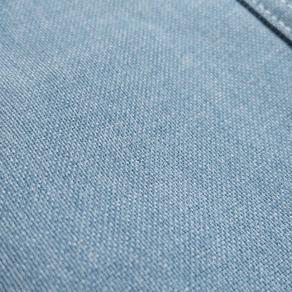 1970s "Euro Vintage" Smoke Blue Polyester Long Point Collar Shirt Jacket