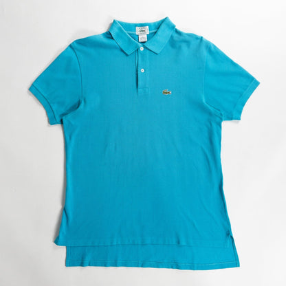 1980-90s "IZOD LACOSTE" Sky Blue Cotton S/S Polo Shirt, Size L