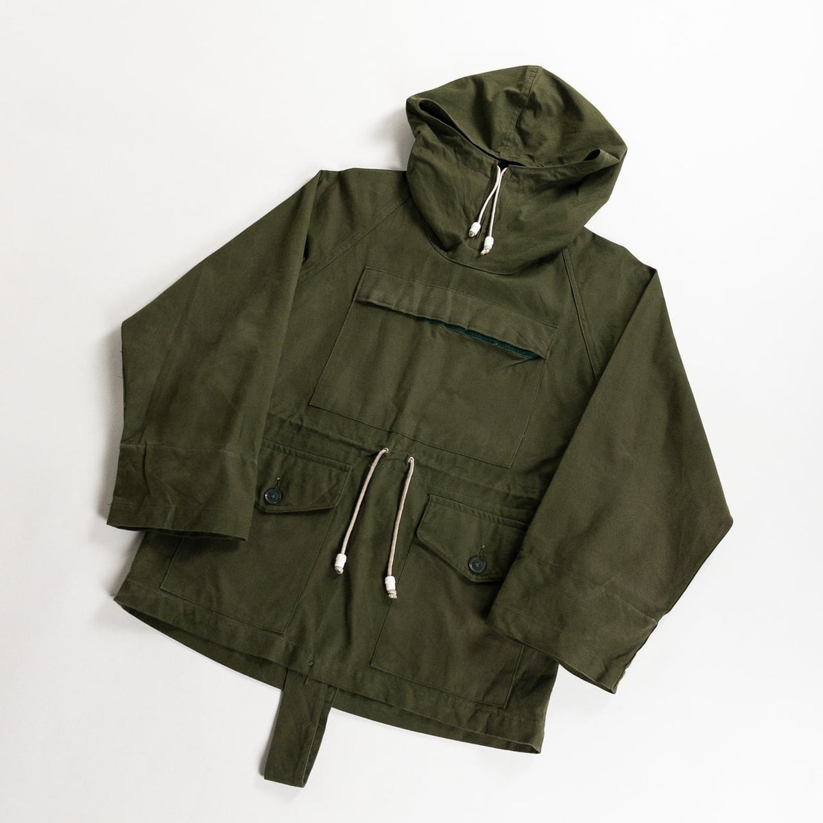 1970s "British Vintage" Dark Olive Cadet Smock