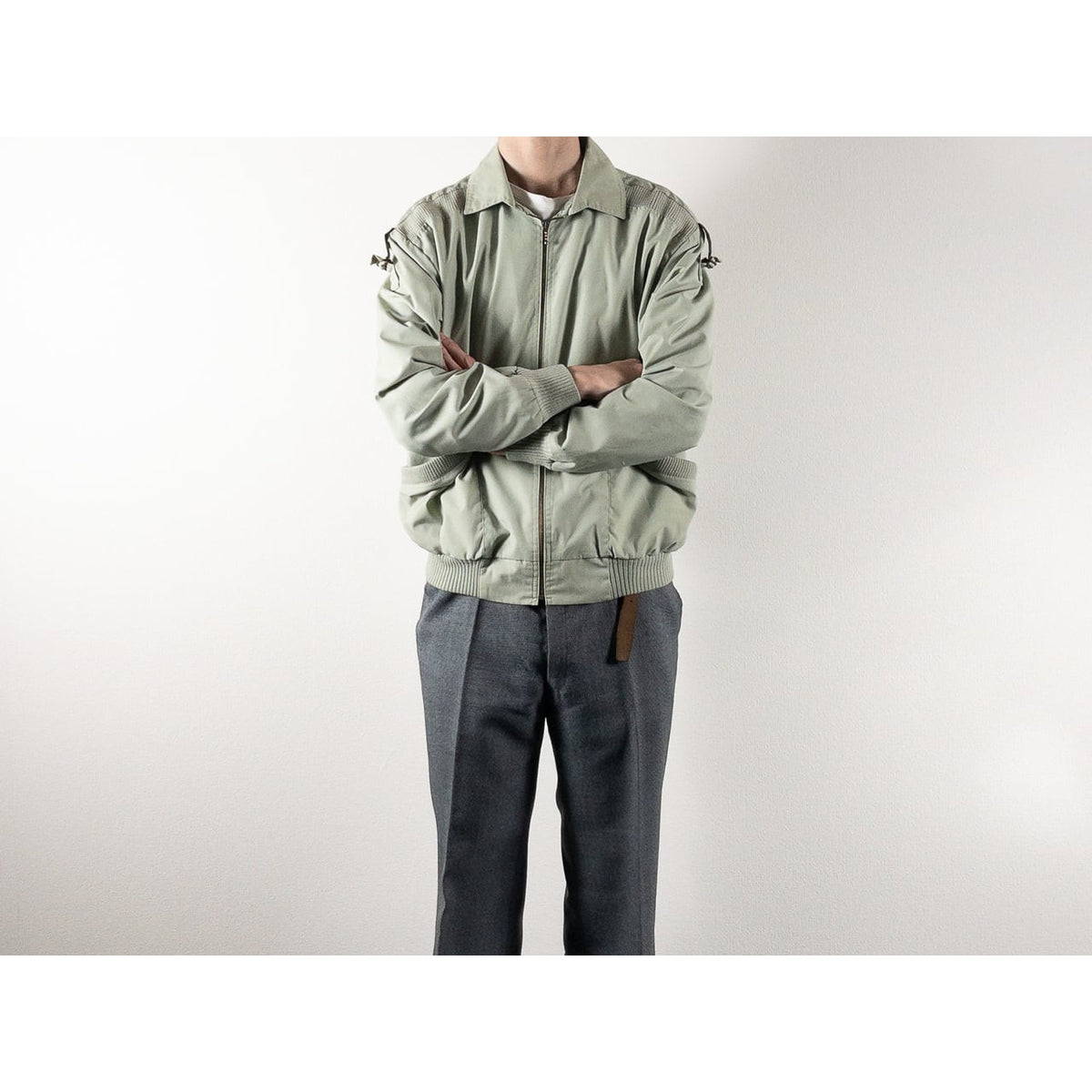 1990s "Made in Finland" Light Green Zip-Up Blouson