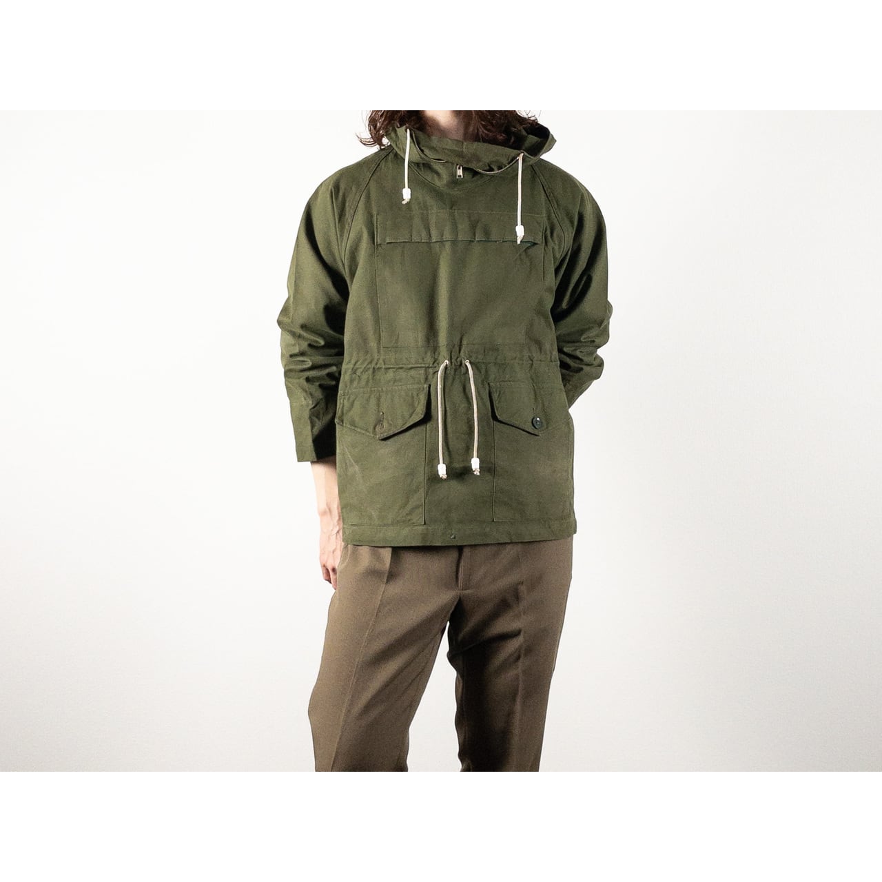 1970s "British Vintage" Dark Olive Cadet Smock