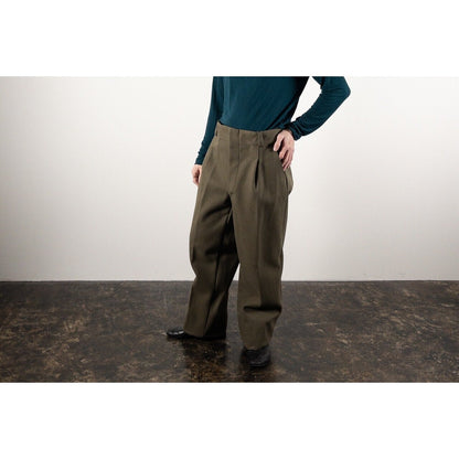 Old "Italian Army" Olive Wool 1 Tack Trousers, Dead Stock