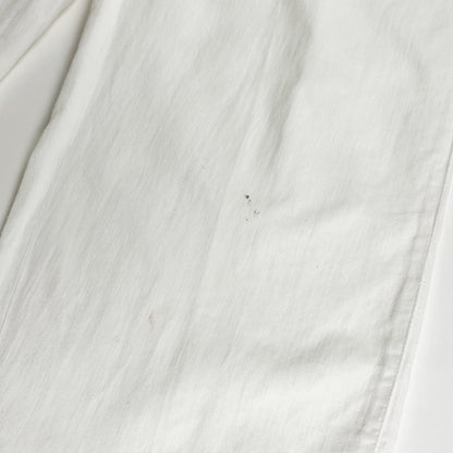 1900s "French Antique" Light Cotton White Work Trousers