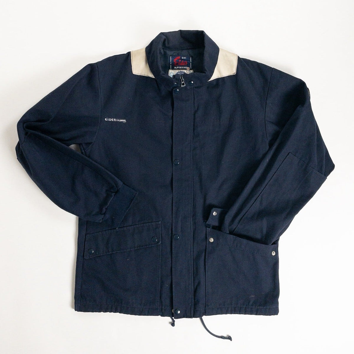 1970s "EIDER" French Blue Cotton Ski Jacket