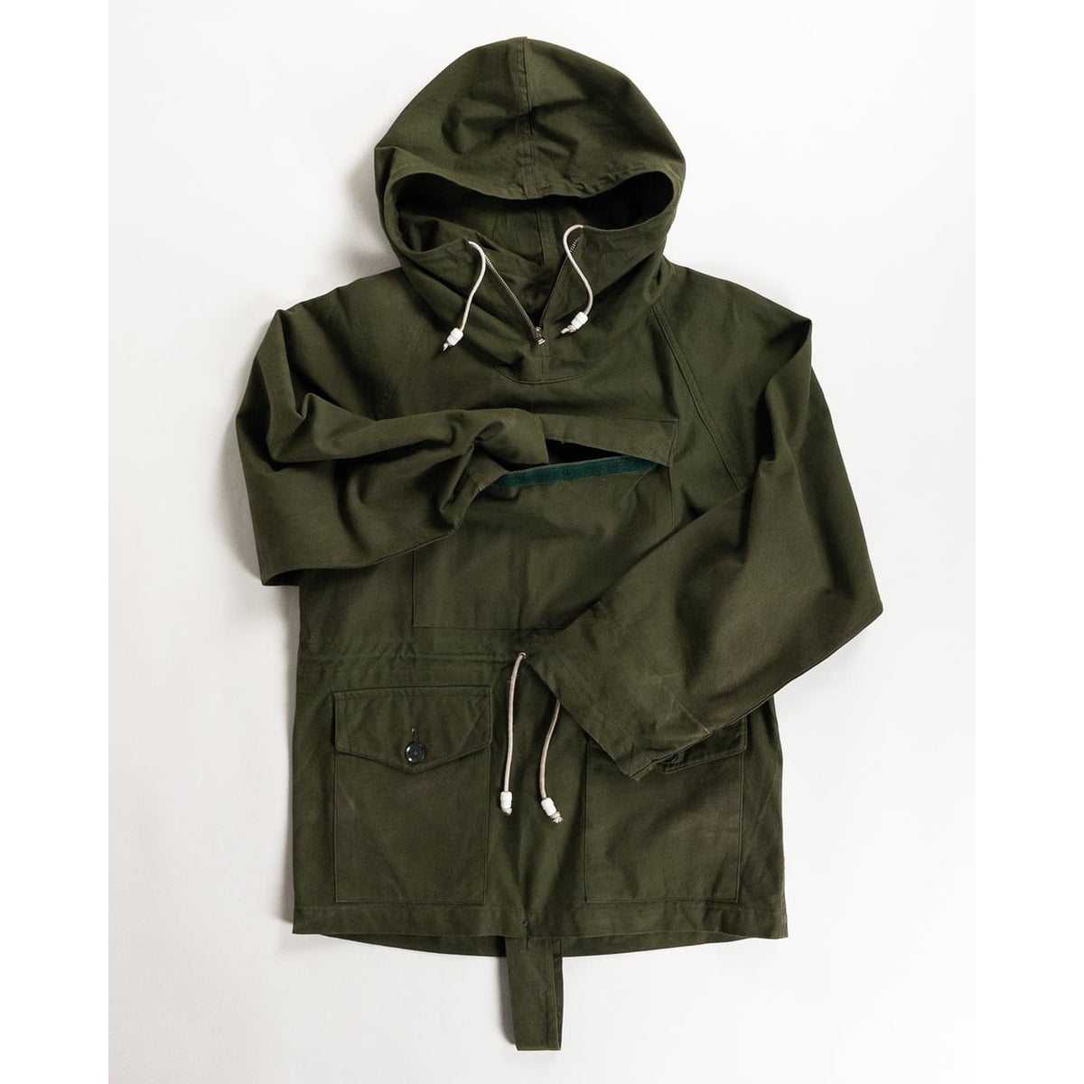 1970s "British Vintage" Dark Olive Cadet Smock