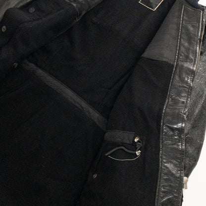 1940-50s "Swedish Millitary" Black Goatskin Leather Jacket