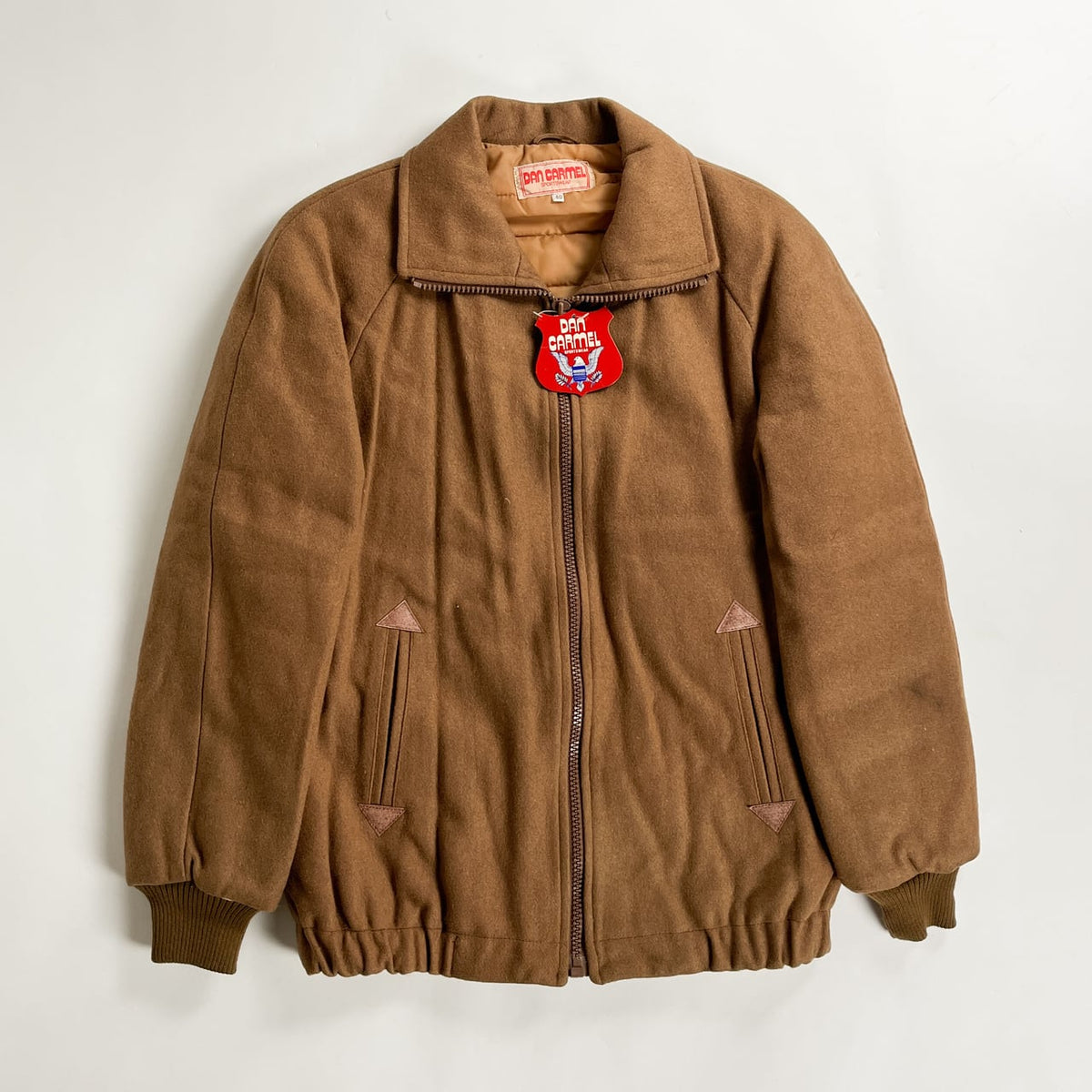 1990s "DAN CARMEL" Italian Beige Wool Sport Jacket, Dead Stock