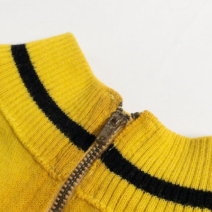 1970-80s "Au Tour de France" Yellow × Black Cyclist Knit Shirt