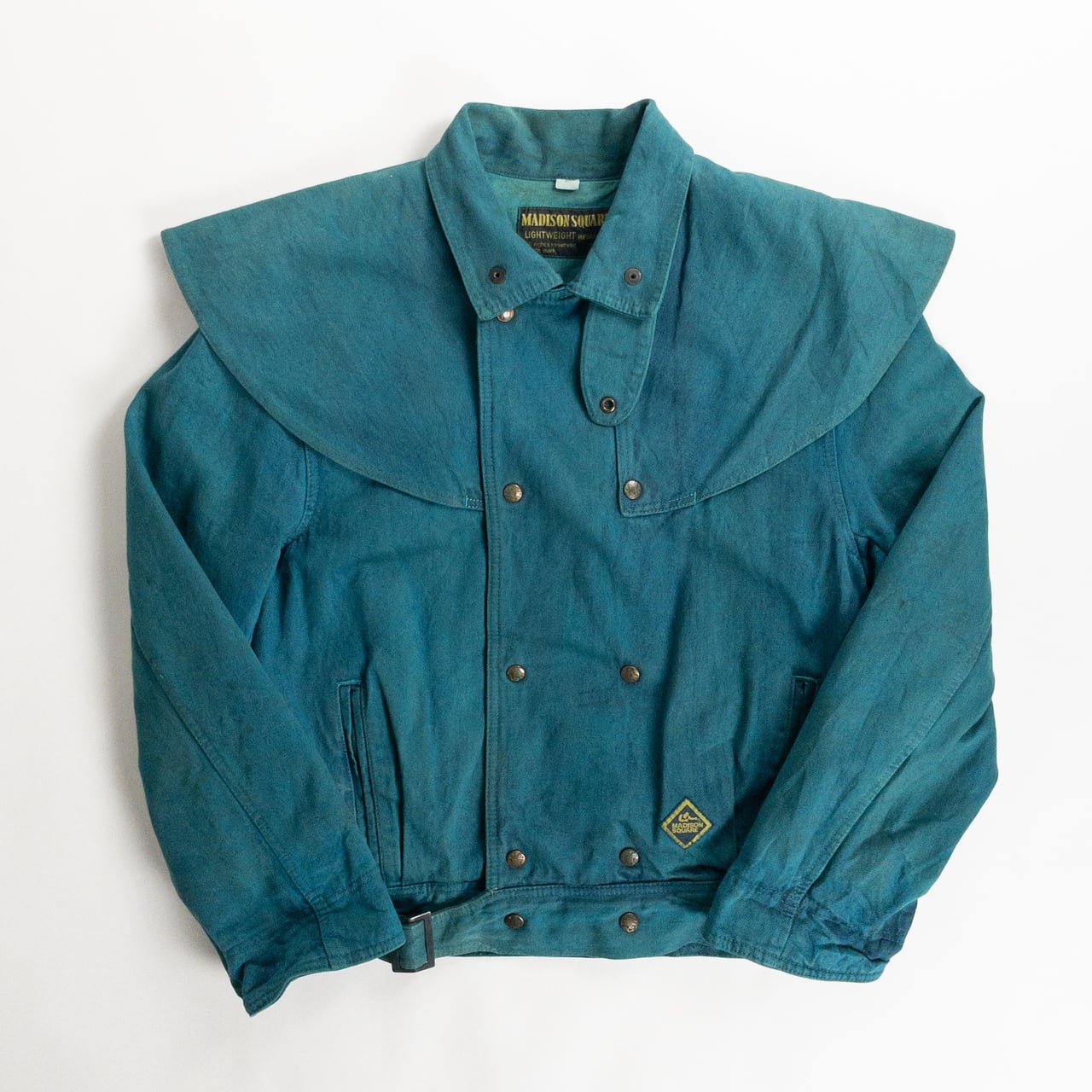 1990s "Made in Italy" Turquoise Blue Double Breasted Hunting Jacket