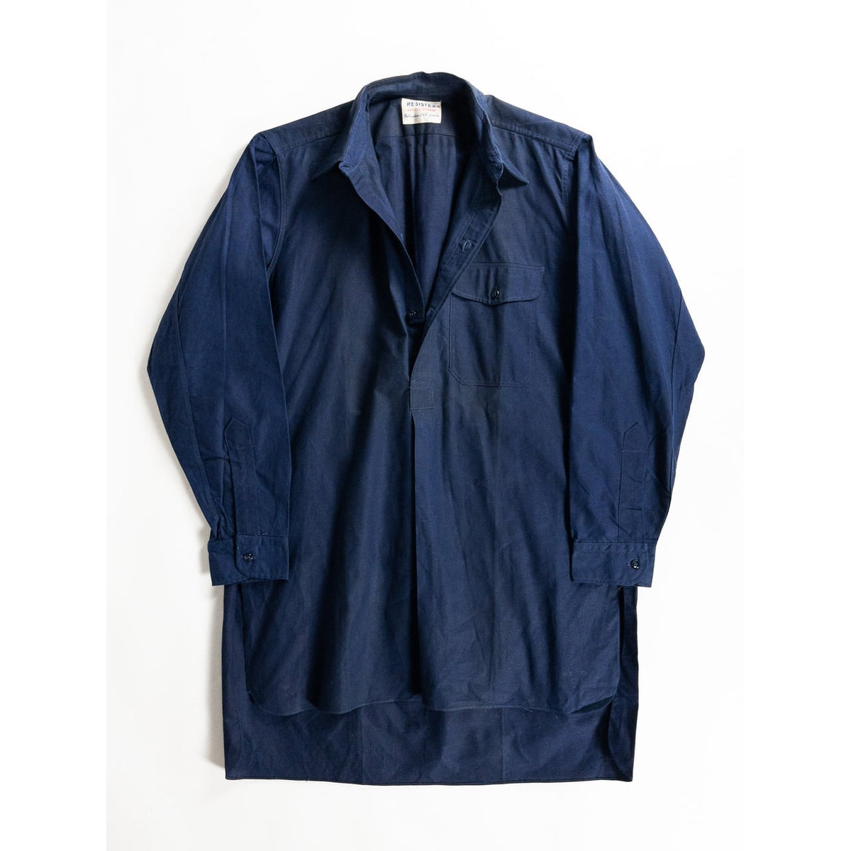 1960s "French Vintage" Blue Metis Work Shirt, Dead Stock