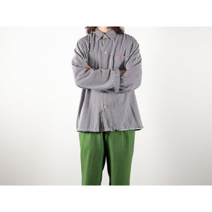 1970s German Vintage Cotton Stripe Work Jacket
