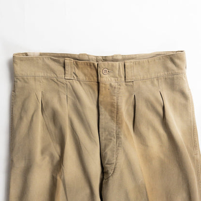 1950s "French Army" M52 Khaki Cotton Twill Chino Trousers