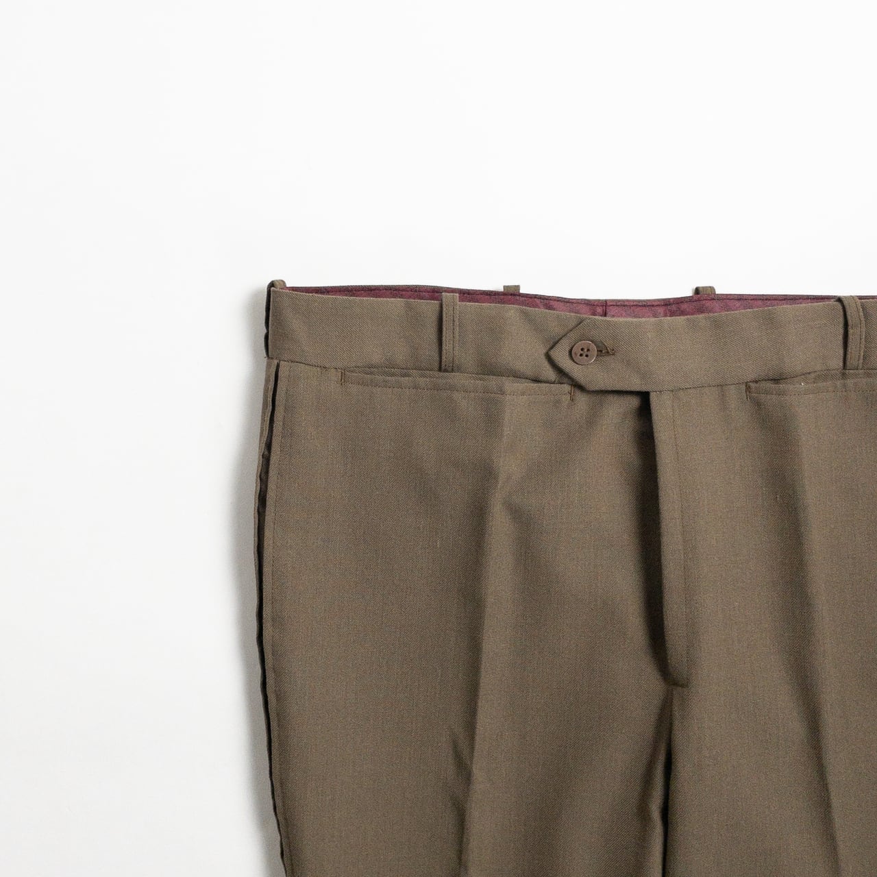 1970s "French Vintage" Khaki Flare Trousers