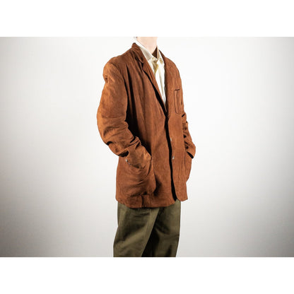 1980-90s Brown Suede Tailored Jacket