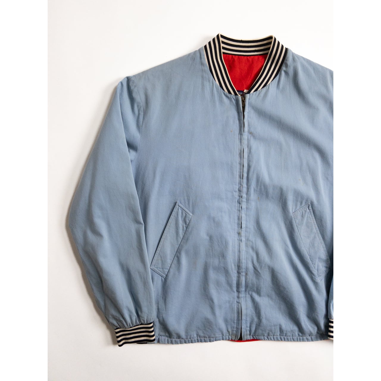 1980s "Italian Vintage" Light Blue MA-1 Jacket