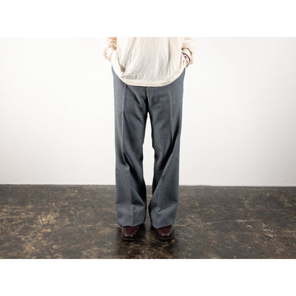 1970s "Euro Vintage" Gray Sharkskin Flare Trousers