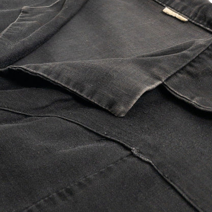 1940-50s "French Vintage" Light Black Moleskin Atelier Work Coat for Ladies