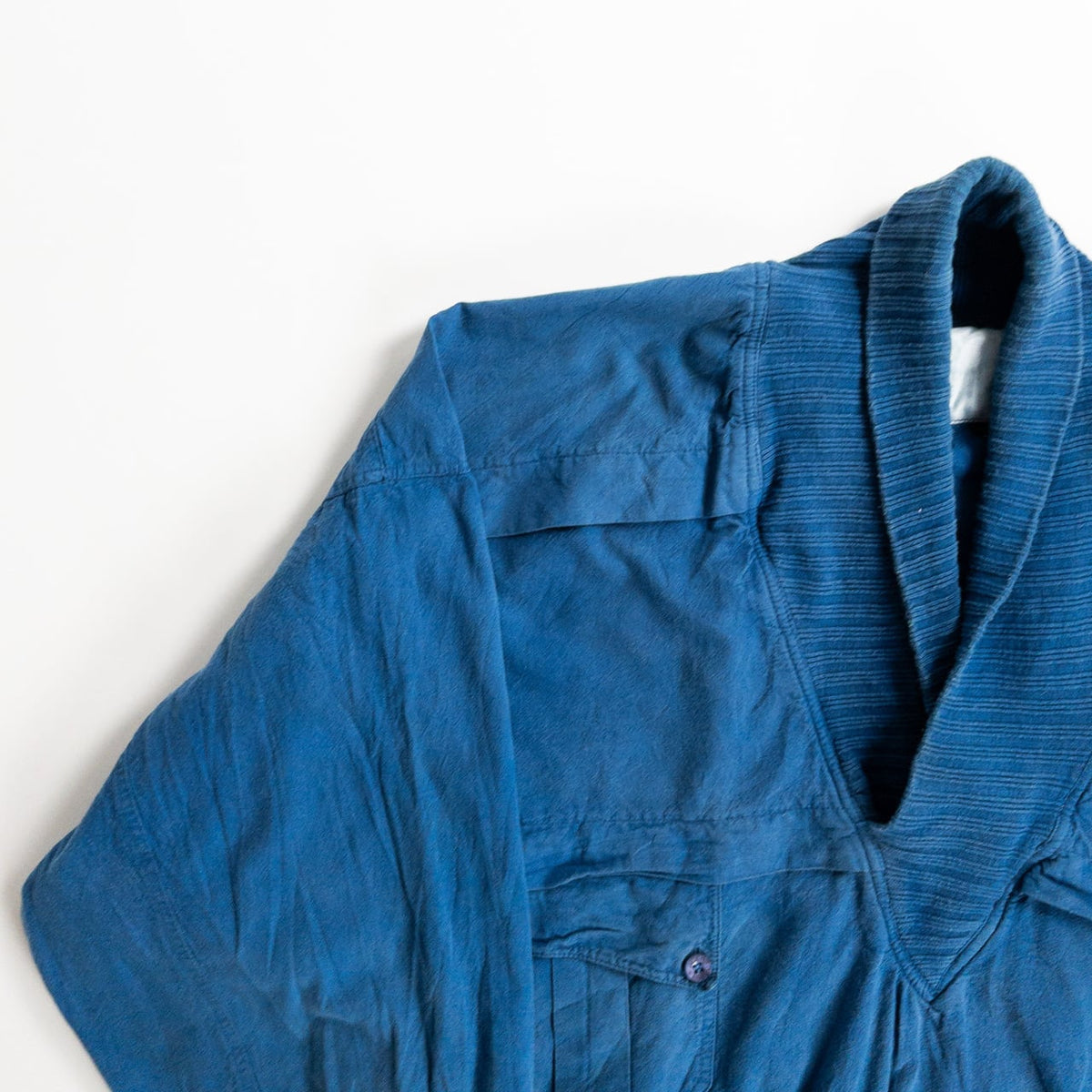 1980s "Euro Vintage" Blue Cotton Pullover Jacket