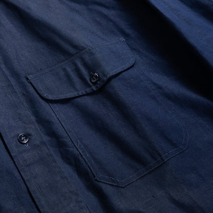 1960s "French Vintage" Blue Metis Work Shirt, Dead Stock