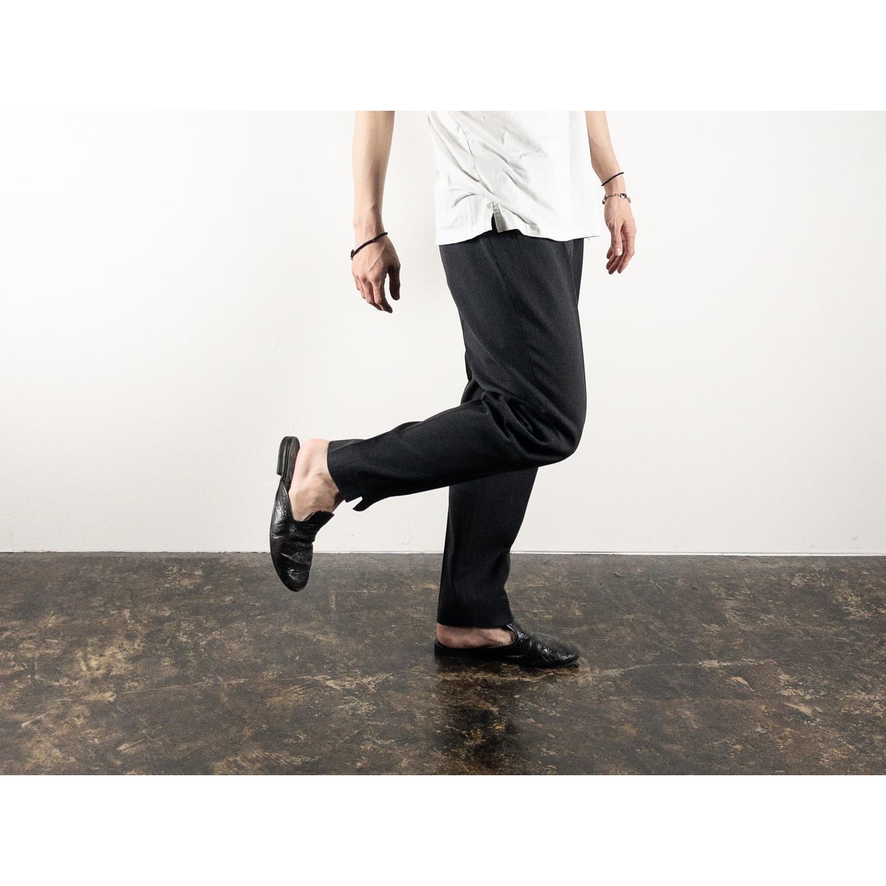 1960s "French Vintage" Gray Stripe Cotton Pique Ski Trousers