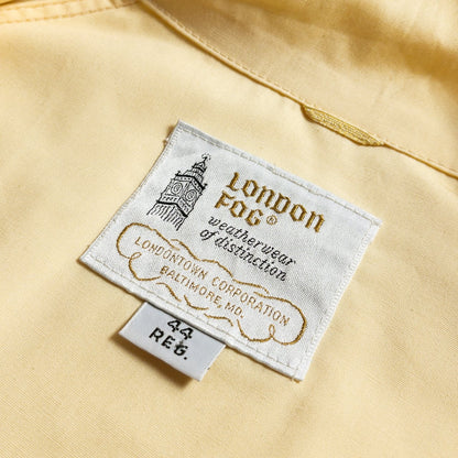 1990s "London Fog" Light Yellow Cotton Zip-Up Blouson Jacket