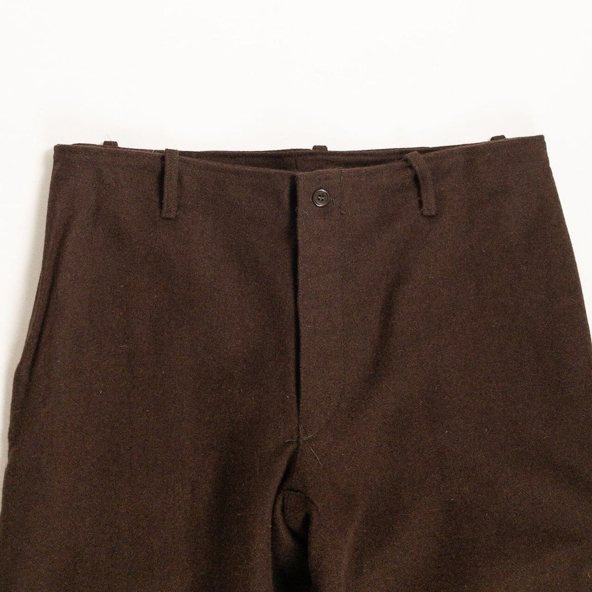 1960-70s Italian Army Brown Wool Hospital Trousers, Dead Stock