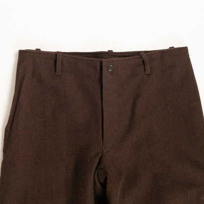 1960-70s Italian Army Brown Wool Hospital Trousers, Dead Stock