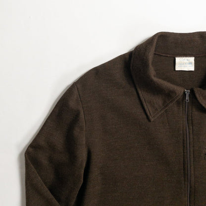 1980s-90s "French Vintage" Brown Acrylic Full Open Knit Jacket