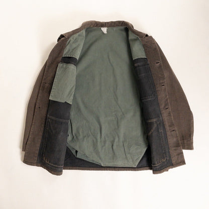 1950s "French Vintage" Brown Cotton Pique Hunting Jacket
