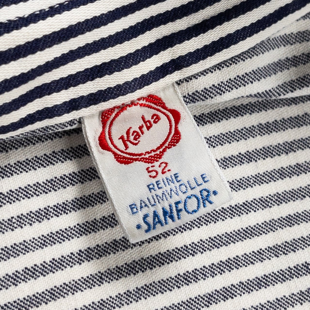 1970s German Vintage Cotton Stripe Work Jacket