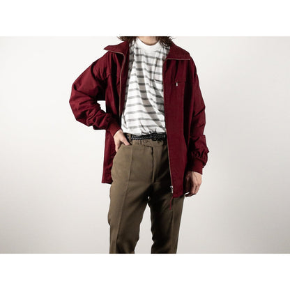 1960-70s "German Vintage" Wine Red Full Zipper Sport Jacket