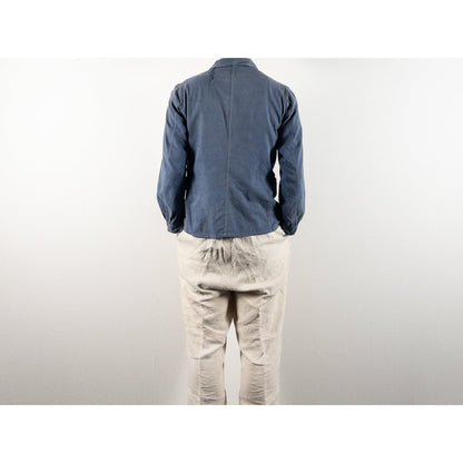 1930-40s "EXCELSIOR" French Faded Blue Cotton Twill Work Jacket with Papier-Mache Bottons