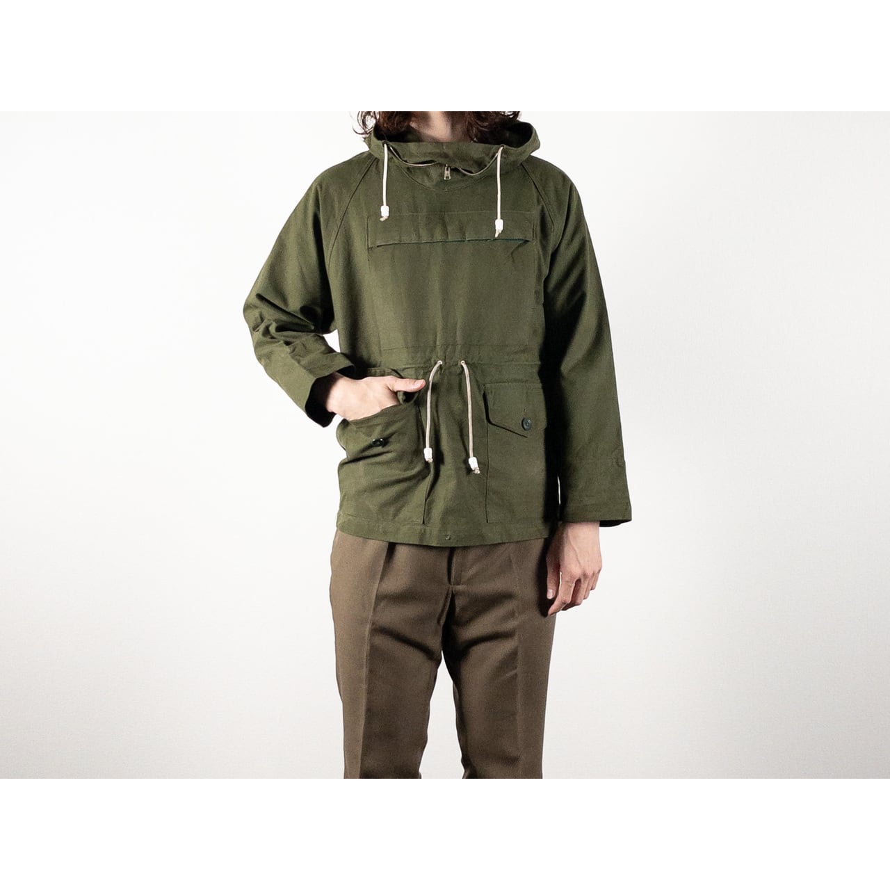 1970s "British Vintage" Dark Olive Cadet Smock