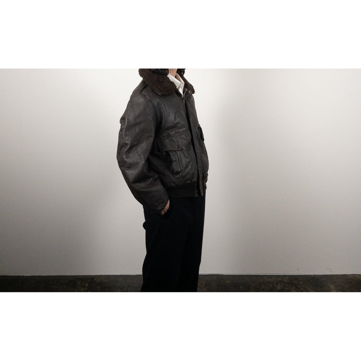 1970-80s "Made in USA" Brown Leather Boa Jacket