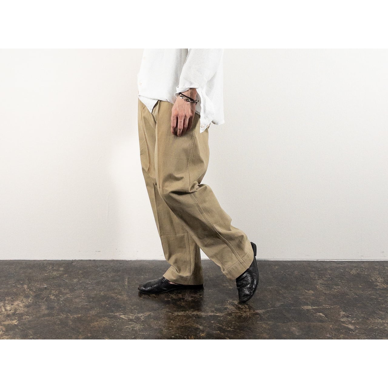 1950s "French Army" M52 Khaki Cotton Twill Chino Trousers