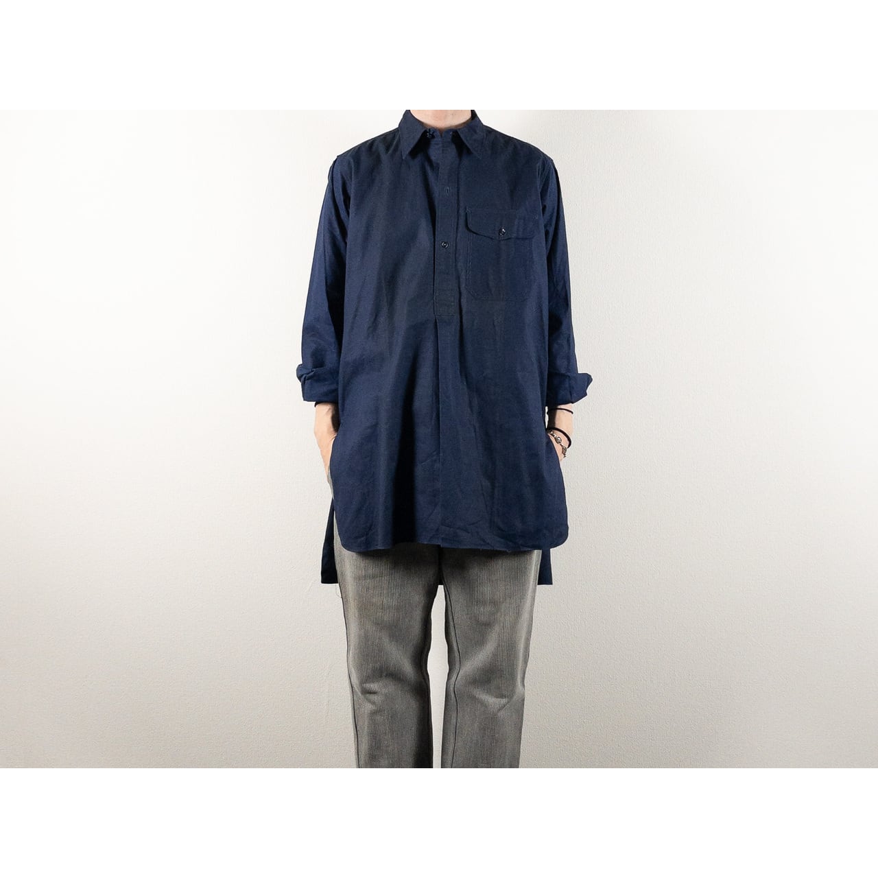 1960s "French Vintage" Blue Metis Work Shirt, Dead Stock
